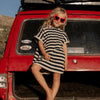 UV Poncho Navy/Sandy Stripe - UPF50+