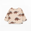 Printed Jersey Langarmshirt Dinosaurier