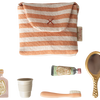 Zahnbürsten-Set in Tasche, Maus - Korallenstreifen