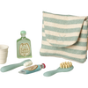 Zahnbürsten-Set in Tasche, Maus - Blaue Streifen