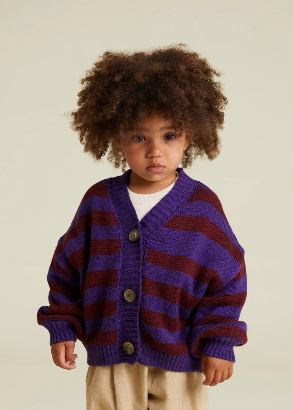 Eben Purple Stripe Cardigan