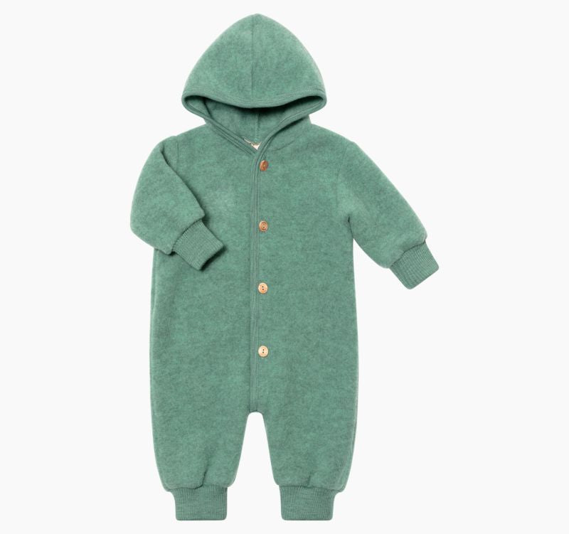 Baby-Overall mit Kapuze Jade Melange