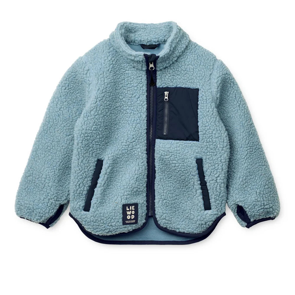 Nolan Fleecejacke Beach Blue