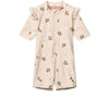 Amel Badeanzug mit Print in Jumpsuit-Passform in Peach / Sea shell