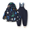 Manu Regenbekleidungs-Set - Dino roar / Classic navy