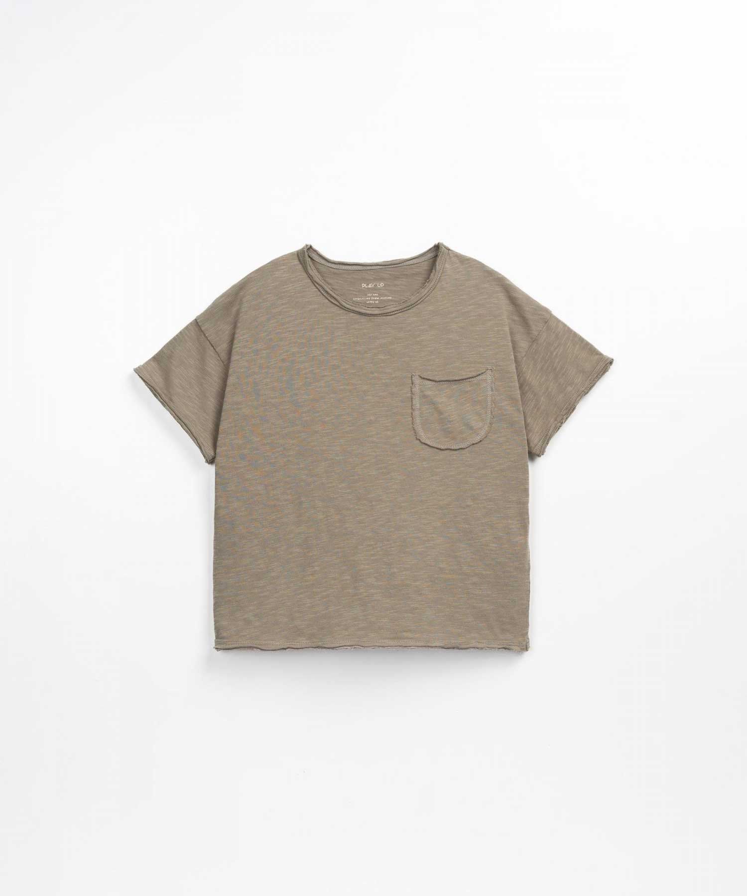 Flamé Jersey T-Shirt mit Brusttasche