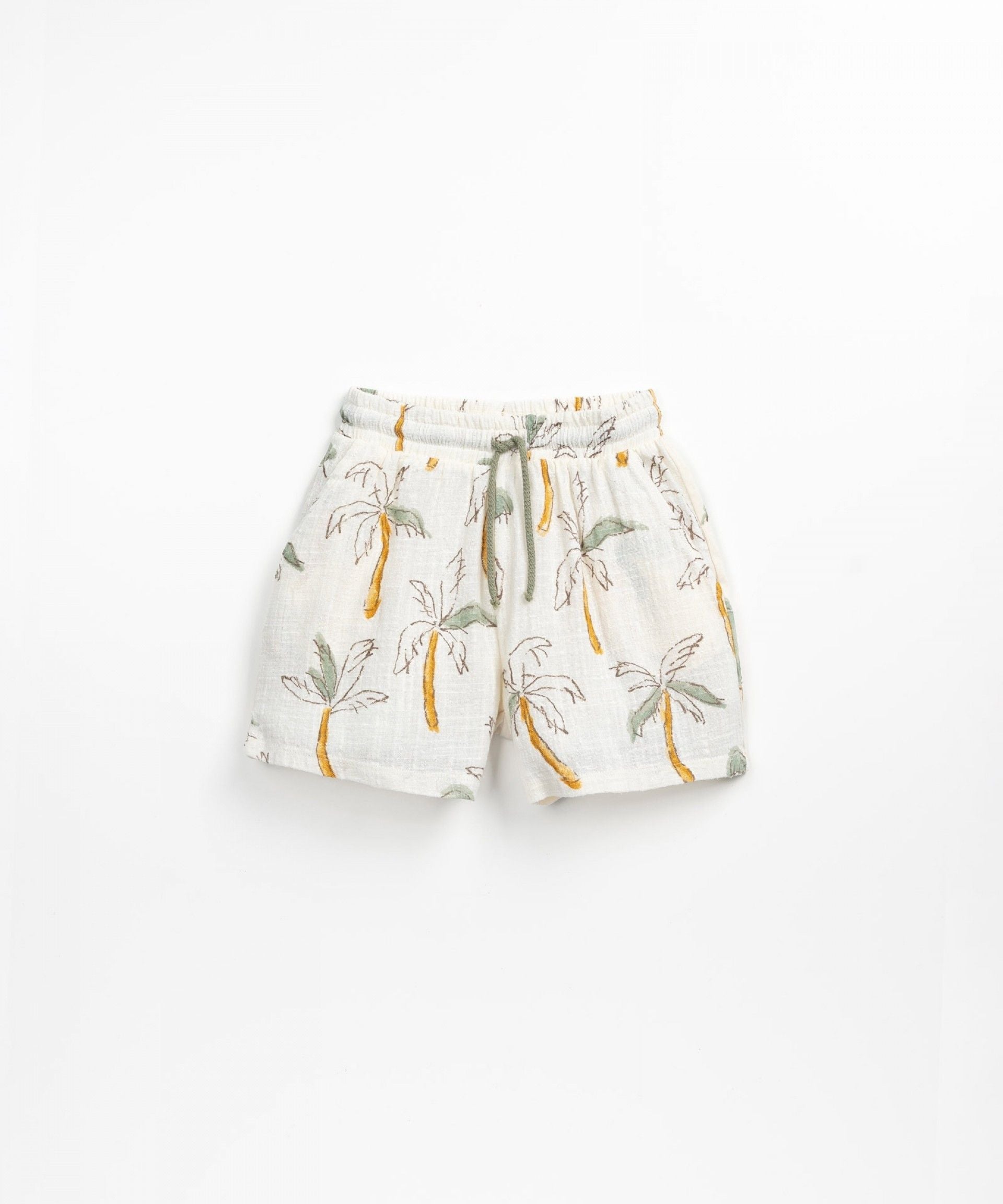 Baumwoll Shorts mit Palmen Print